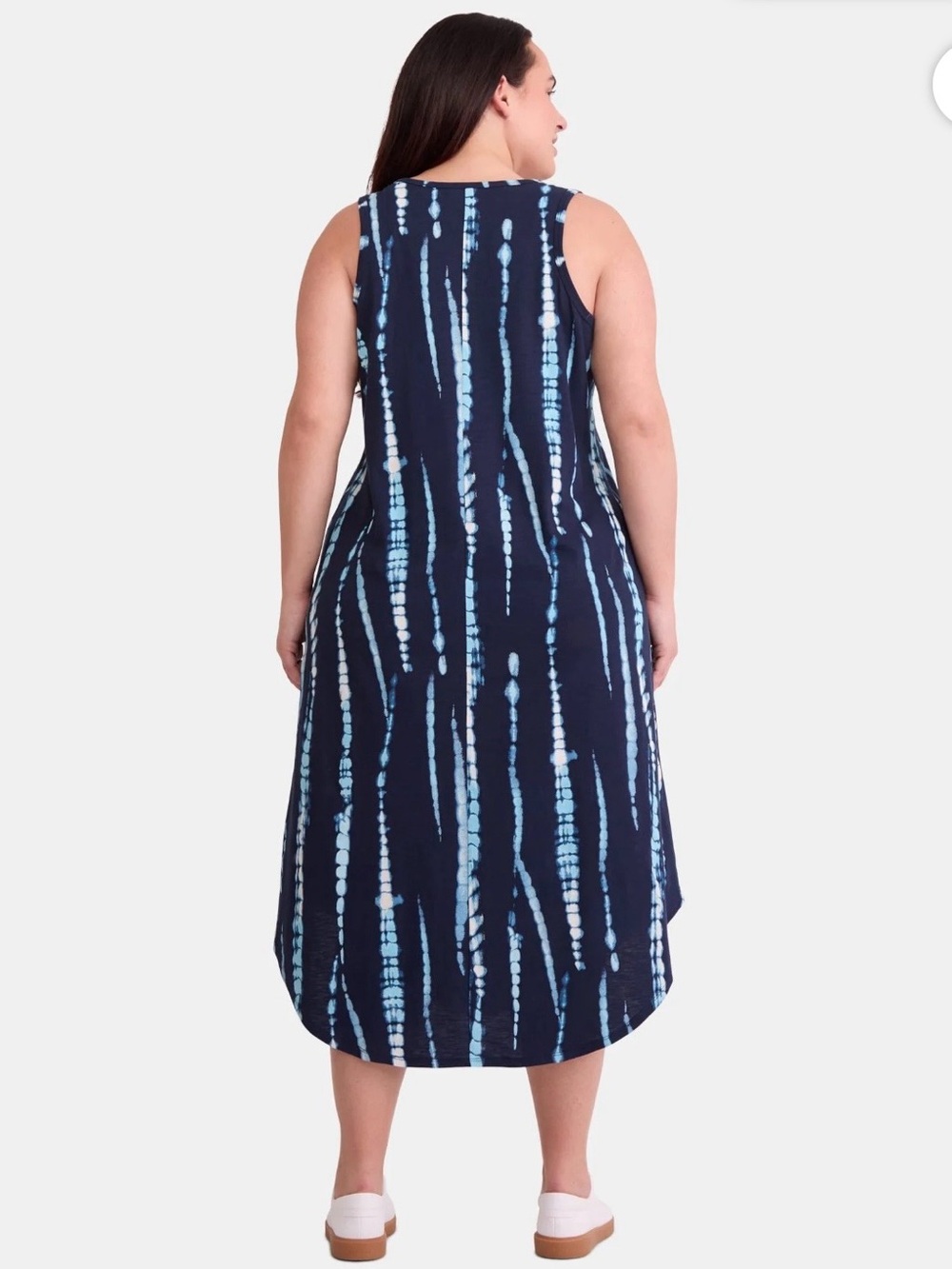Terra & Sky Navy and Light Blue Tie-Dye Dress - Picture 2 of 6